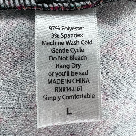 L LuLaRoe Black & Orange Pink Geometric Print Pencil Skirt Stretch Large - Picture 5 of 7